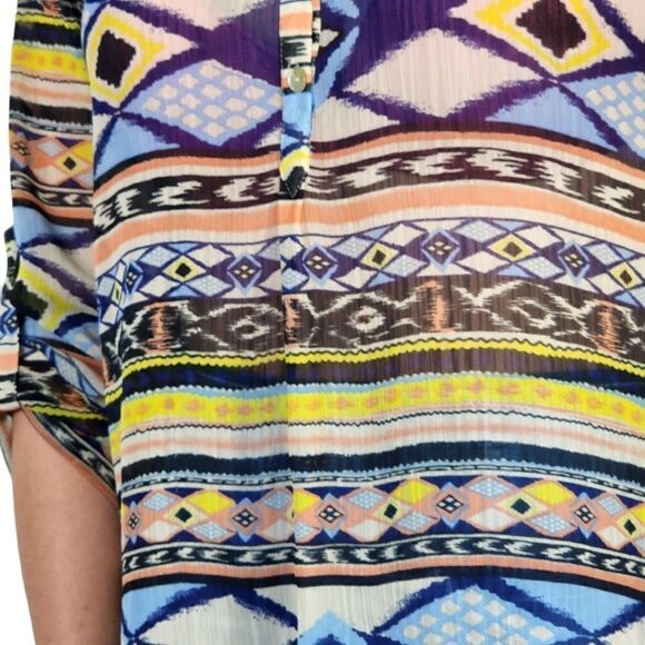 About a girl LA tribal print button down shirt - Picture 6 of 6